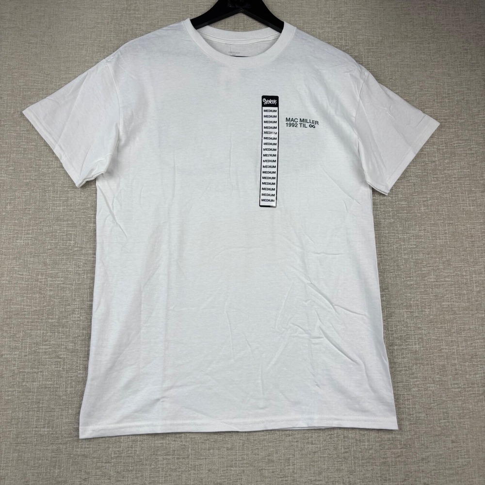 Mac Miller 1992 Til Infinity Yin Yang Graphic T-Shirt White Mens Medium NEW